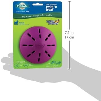 PetSafe Busy Buddy Twist 'n Treat Dispensing Dog Toy, Medium | Twist Halves Apart for Quick Treats or Closer for a Challenge, Patented Treat Meter, Top-Rack Dishwasher Safe - Image 3