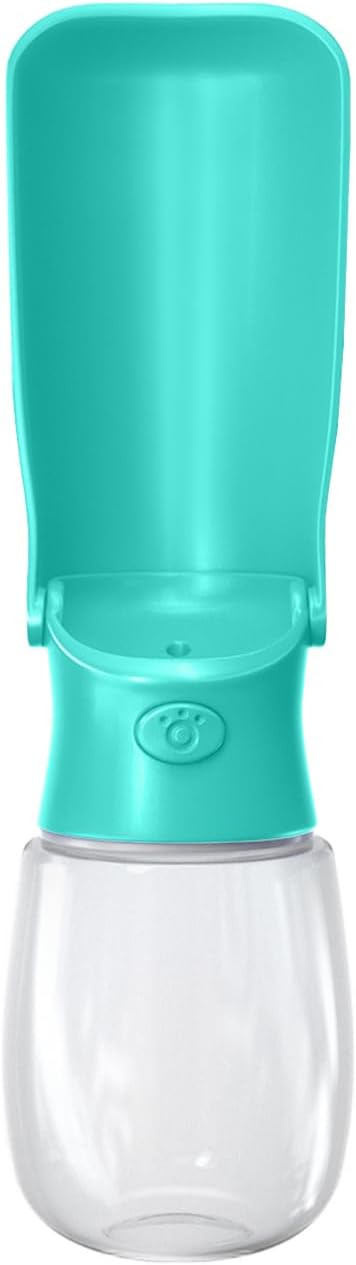 WePet Foldable Portable Dog Water Bottle Puppy Water Dispenser with Drinking Feeder, 12 OZ, High-Temperature Resistant Leak Proof for Pets Outdoor Walking, Hiking, Travel, Food Grade Plastic BPA Free - Image 2