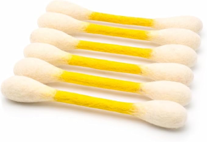 Glaciart One Swabs Cat Toys with Catnip - 6 Pk | Durable for Chew, Cute Cat Toys Interactive Kitty for Boredom, Exercise, & Play | Filled w/Organic Catnip for Anxiety & as Digestive Aid | Gift Idea by GlaciartOne