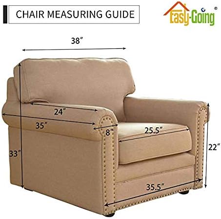Easy-Going Reversible Couch Cover, Small Chair, Gray/Gray | Machine Washable Slipcover For Dogs, Water Resistant Furniture Mat For Living Room, Non-Slip Sofa Cover, Pet Friendly - Image 7