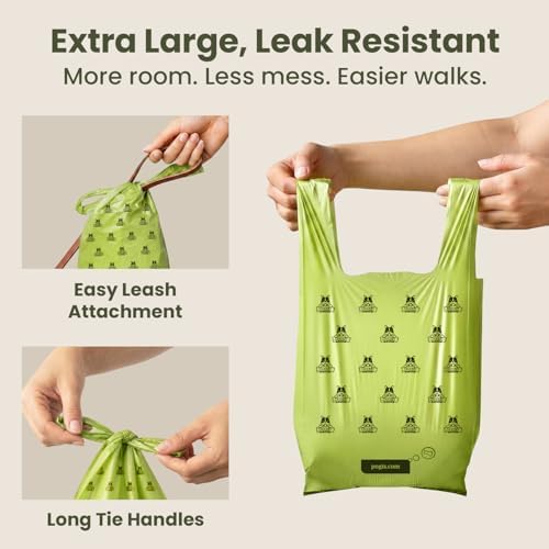 Pogi's 300 Unscented Dog Poop Bags with Handles - Earth-Friendly, Leak-Proof, Ultra Thick, 4+ Month Supply (Pack of 2) - Image 2