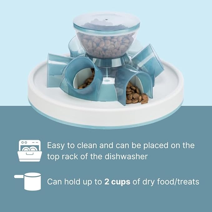 TRIXIE Tunnel Slow Feeder for Cats and Dogs, Interactive Cat Toy, Pet Food Dispenser, Treat Dispenser - Image 3