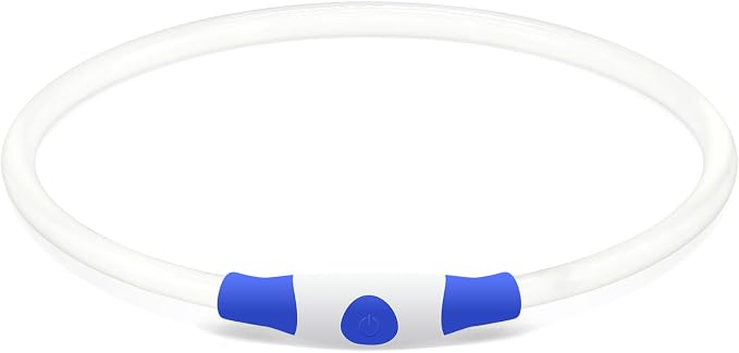 Light up Dog Collar, BSEEN USB Rechargeable Led Flash Dog Necklace | Pet Safety Collar Makes Your Beloved Dogs Be Seen at Night for Small Medium Large Dogs( Blue) - Image 5