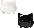 Cat Food and Water Bowl Set 2 Pack Shallow Wide Non-Slip Whisker Friendly | 2 Pack Food Grade Safe Pet Bowls for Cats, Puppies & Rabbits, No Slip Base, Relieves Whisker Stress, Easy to Clean & Reuse by Skrtuan