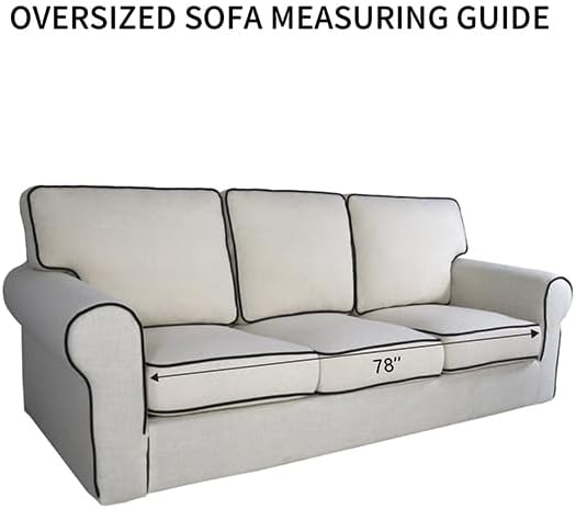 PureFit Reversible Quilted Couch Covers for Dogs Oversized Sofa Cover 78” | Ivory/Ivory, Water Resistant Couch Protector, Washable Pet Couch Cover with Non Slip and Elastic Straps For Kids - Image 6