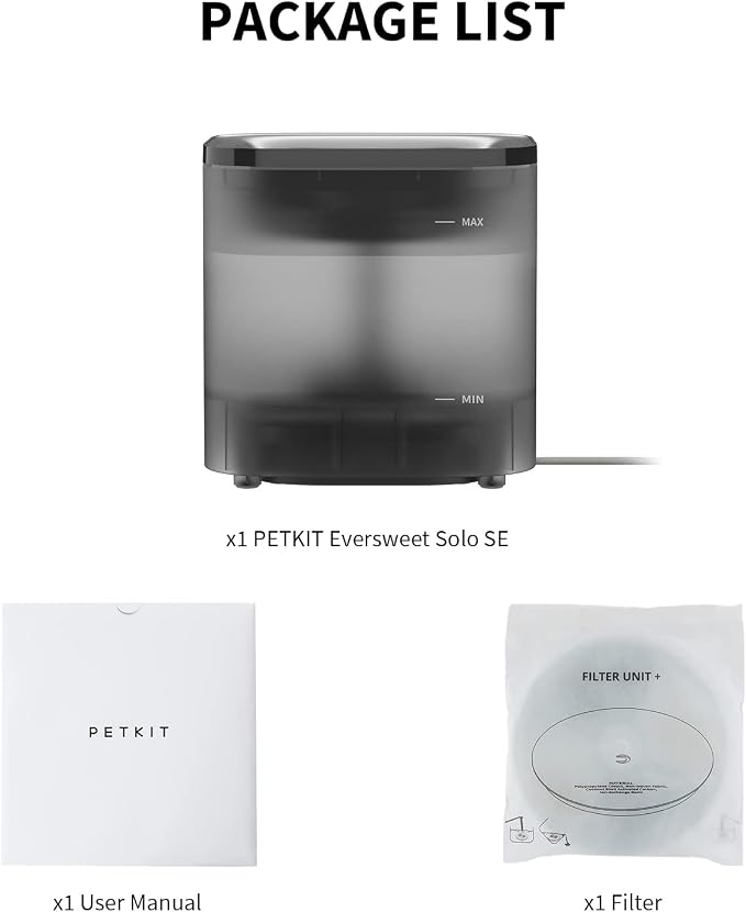 PETKIT Eversweet Solo SE Cat Water Fountain 65oz/1.85L Wireless Pump | Ultra Quiet Pet Water Fountain for Cats and Dogs Inside, Detachable Design Easy to Clean and Assemble, Filters Included - Image 8