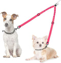 AUTOWT Double Dog Leash, No Tangle 360°Swivel Rotation Reflective Lead Attachment Adjustable Length Dual Two Dogs Lead Splitter, Comfortable Shock Absorbing Walking Training for 2 Dogs by AUTOWT