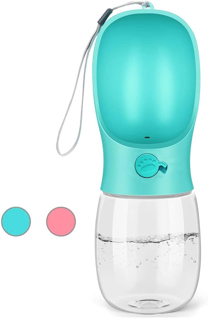Kalimdor Dog Water Bottle, Leak Proof Portable Puppy Water Dispenser with Drinking Feeder for Pets Outdoor Walking, Hiking, Travel, Food Grade Plastic (12oz Blue) by Kalimdor
