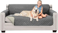 Sofa Shield® Couch Small Sofa Slip Cover for Dogs with Strap Charcoal Linen | Reversible Furniture Protector, Stain and Tear Resistant Cushion Cover, Machine Washable Slipcover for Pets, Cats 70 inch by SofaShield