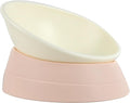Bulldog Bowl Anti-Slip Dog Cat Dish Detachable Rubber Dog Bowl Pet Sterile Tilted Pet Feeder Slope Base (Lightpink, 2 Cup (Small/Medium Dog)) by JWPC