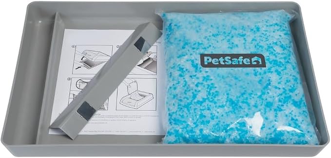 PetSafe Official ScoopFree Complete Reusable Tray - Includes 4.3 lb of Premium Blue Crystal Litter - Compatible with All ScoopFree Complete Automatic Self Cleaning Litter Box Systems by PetSafe