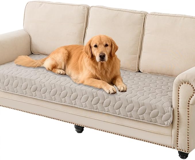 Ameritex Waterproof Pet Bed Cover Anti-Slip Dog Bed Blanket for Sofa and Furniture Waterproof New Pattern Design (Khaki, 30x70 Inch (Pack of 1)) by Ameritex