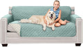 Sofa Shield® Couch Small Sofa Slip Cover for Dogs with Strap, Seafoam Cream | Reversible Furniture Protector, Stain and Tear Resistant Cushion Cover, Machine Washable Slipcover for Pets, Cats 70 inch by SofaShield