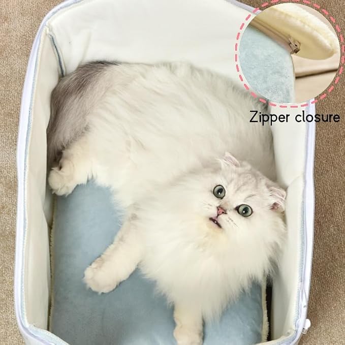 Cat Bed Cave, Cute Christmas Cat Beds for Indoor Cats, Pink | Pet House Cats Tent with Removable Cushion Pillow for Kittens Puppy Small Dogs - Image 5