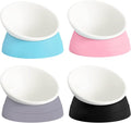 Ravitat 4Pcs Elevated Cat Food Bowl - Adjustable, Anti-Slip & Anti-Noise, Protects Pet's Spine, Thickened Plastic, 17 Oz by Hi%2C+Ravitat