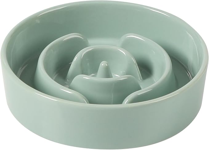 Havniva Dog Bowls Slow Feeder, Ceramic Slow Feeder Dog Bowls for Fast Eater | 0.9 Cups Dog Food Bowl Puzzle Feeder, Slow Feeding Bowls for Small Breed, Non-Slip Base, Anti-Choking by Havniva