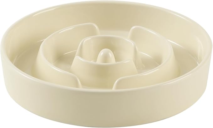 Havniva Dog Bowls Slow Feeder, Ceramic Slow Feeder Dog Bowls for Fast Eater | 1.2 Cups Dog Food Bowl Puzzle Feeder, Slow Feeding Bowls for Small & Medium Breed, Non-Slip Base, Anti-Choking by Havniva