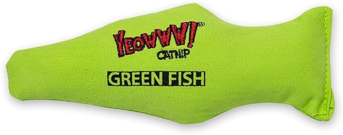Yeowww Green Fish Catnip Toy by YeowwwCatnip