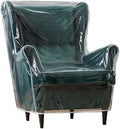 LAMINET Heavy Duty Clear Plastic Chair Covers Protectors for Recliner 4PK | Durable vinyl protector shield for armchair recliner against pet scratches, hair, dust, spills; simply wipe clean. by LAMINET