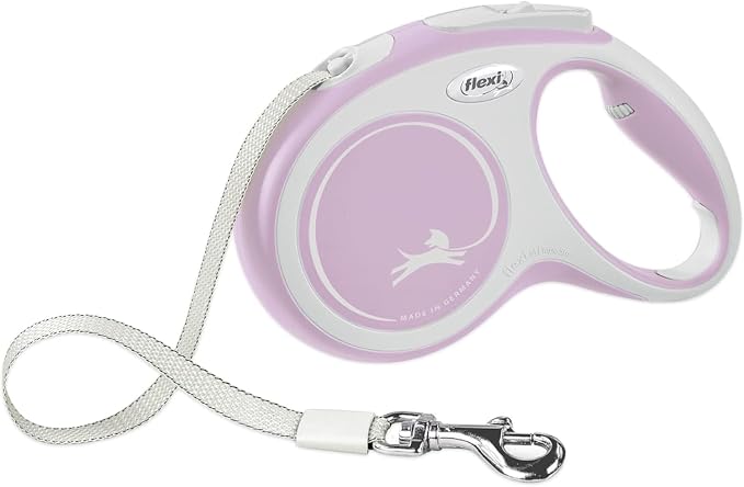 FLEXI® Comfort Tape Retractable Dog Leash, Medium, 16 ft - Pink/Rose by Flexi