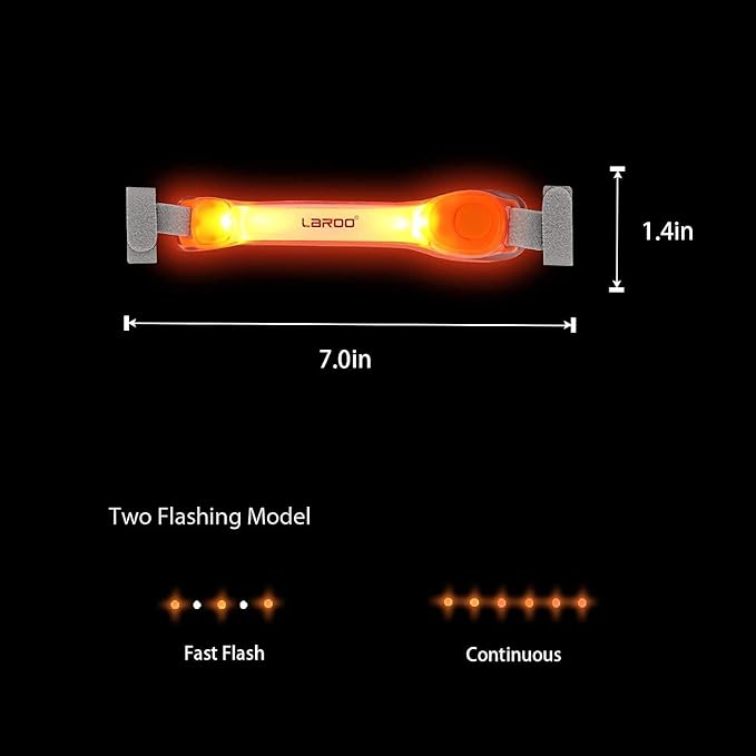 LaRoo LED Dog Collar Light - Glow Safety Light for Night Walking, Universal Fit for Collars/Leashes/Harnesses, Waterproof Pet Night Light for Dogs - Enhanced Visibility for Outdoor Safety - Image 9