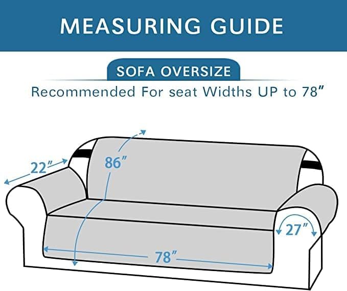 H.VERSAILTEX Reversible Sofa Cover Couch Cover for 3 Cushion Couch Water Resistant Sofa Cover for Living Room Quilted Furniture Washable Couchs Protector(Oversized Sofa, Charcoal Grey) - Image 2