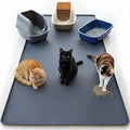 Cat Litter Mat, Extra Large 51"x25.6" Silicone Litter Box Mat, High Edge | Kitty Litter Mat for Auto Litter Box Areas, Waterproof Non-Slip Litter Mat, Easy Clean, Raised Lip Contains Multi-Cat Mess by KMIYIVI