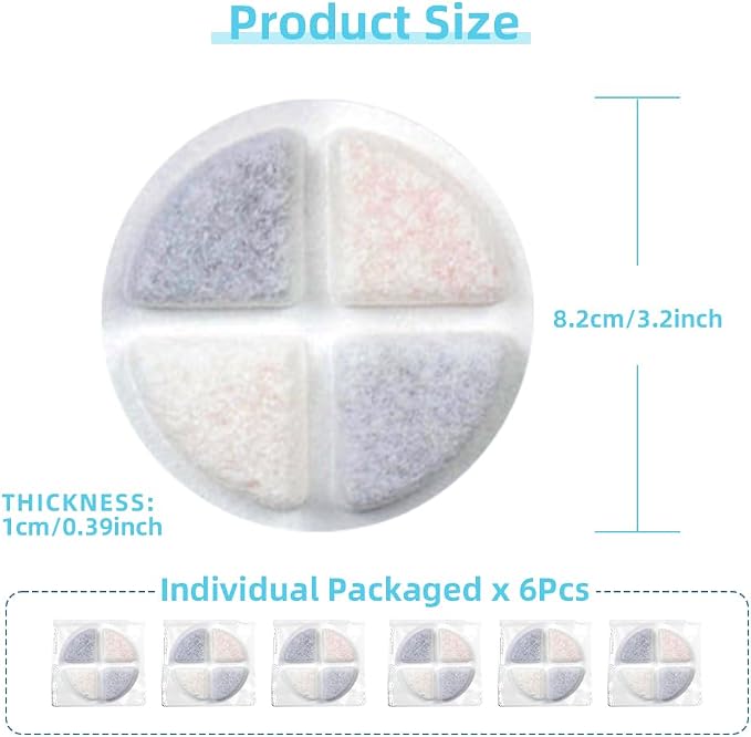 Marchul 6-Pack Dog Water Dispenser Replacement Filters, Pet Water Filter Replacement for 3.8L/5.7L/7.2L/8.6L, Triple Filtration Cat Water Dispenser Filter, Water Feeder Filter for Cats and Dogs - Image 2