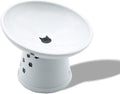Necoichi Ceramic Elevated Cat Food Bowl, 15° Tilted (Cat, Extra Wide Tilted) by NECOICHI