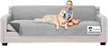 Sofa Shield® Couch Jumbo Sofa Slip Cover with Strap, Light Gray Charcoal | Reversible Furniture Protector, Stain and Tear Resistant Cushion Cover, Machine Washable Slipcover for Pets, Cats 70 inch by SofaShield