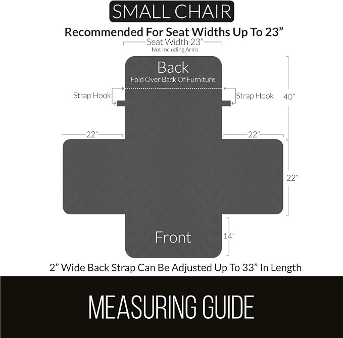 Sofa Shield® Couch Chair Slip Cover for Dogs with Strap, Light Taupe | Reversible Furniture Protector, Stain and Tear Resistant Cushion Cover, Machine Washable Slipcover for Pets, Cats 70 inch - Image 6