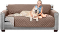 Sofa Shield® Couch Sofa Slip Cover for Dogs with Strap, Latte Linen | Reversible Furniture Protector, Stain and Tear Resistant Cushion Cover, Machine Washable Slipcover for Pets, Cats 70 inch by SofaShield
