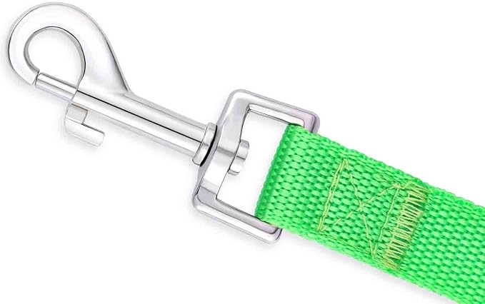 AMAGOOD 6 FT Puppy/Dog Leash, Strong and Durable Traditional Style Leash with Easy to Use Collar Hook,Dog Lead Great for Small and Medium and Large Dog (3/4 in x 6 ft(Pack of 1), Green) - Image 2