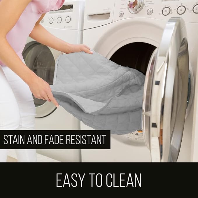 Sofa Shield® Couch Chaise Lounge Slip Cover for Dogs with Strap, Light Gray | Reversible Furniture Protector, Stain and Tear Resistant Cushion Cover, Machine Washable Slipcover for Pets, Cats 70 inch - Image 8