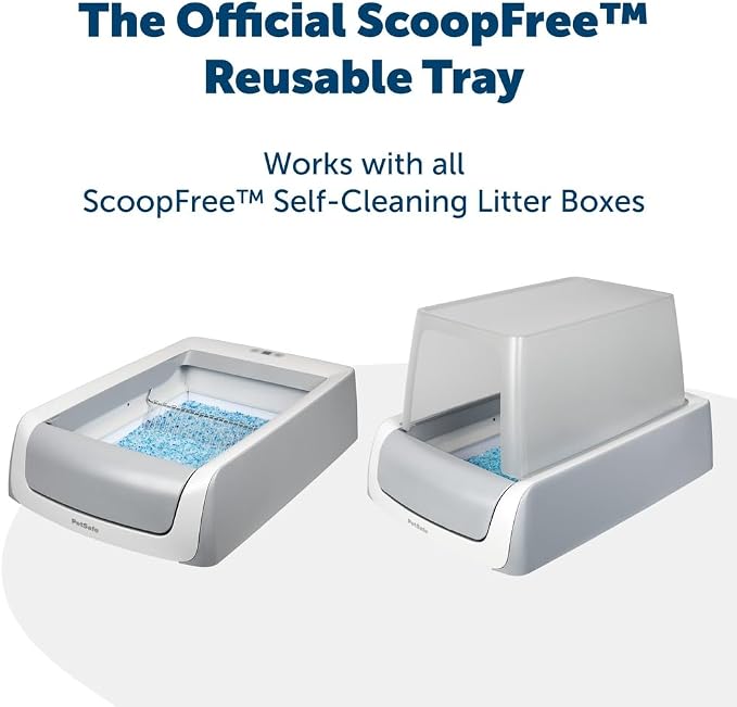 PetSafe Official ScoopFree Complete Reusable Tray - Includes 4.3 lb of Premium Blue Crystal Litter - Compatible with All ScoopFree Complete Automatic Self Cleaning Litter Box Systems - Image 2