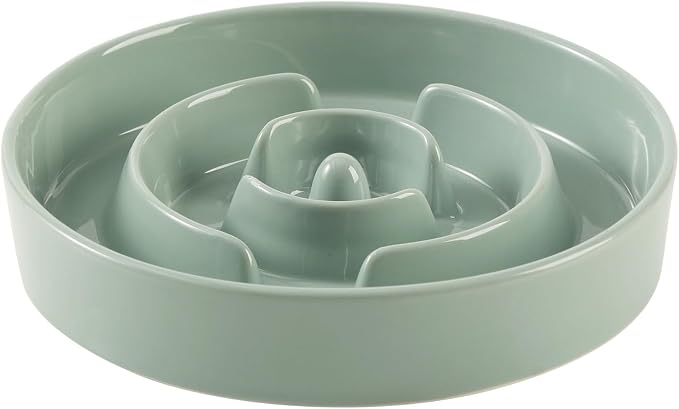 Havniva Dog Bowls Slow Feeder, Ceramic Slow Feeder Dog Bowls for Fast Eater | 3.2 Cups Dog Food Bowl Puzzle Feeder, Slow Feeding Bowls for Large Dogs, Non-Slip Base, Anti-Choking by Havniva