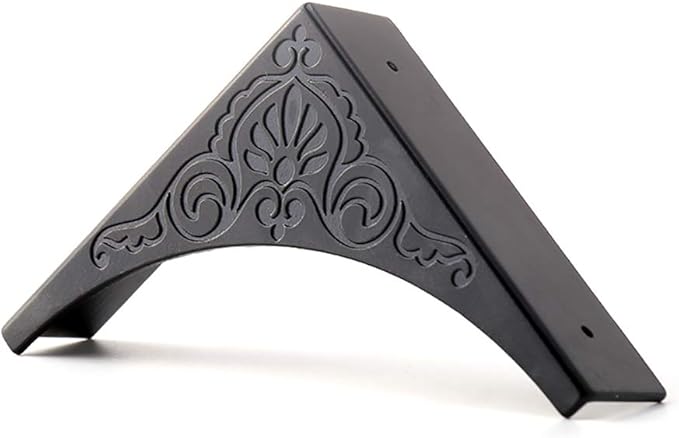 Metal Corner Protector, 4 Pcs Antique Edge Safety Guard Cabinet Furniture Corner Bumpers,Table Corner Protectors,Cover Damaged Corners on Coffee Table (Black) - Image 4