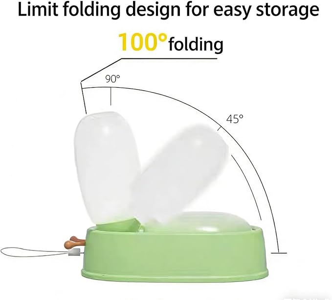Portable Pet Water Bottle & Bowl, 17oz Leak - Proof Travel Dispenser for Outdoor Walking, Hiking(Yellow) - Image 2