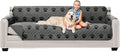 Sofa Shield® Couch Jumbo Sofa Slip Cover for Dogs with Strap, Gray Black | Reversible Furniture Protector, Stain and Tear Resistant Cushion Cover, Machine Washable Slipcover for Pets, Cats 70 inch by SofaShield