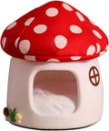 LYFJMUS Mushroom Cat Bed for Indoor Cats Mushroom Cow Shape Cat Cave Bed Cat Tent with Removable & Washable Cushion Pillow Cat House Bed for Cats Small Dogs ﻿ by Unknown