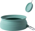 SLSON Spill Proof Dog Water Bowl for Cars,Collapsible No Splash Dog Travel Bowls Integrated Molding Portable Pet Bowl for Vehicle Road Trip Truck,RV,SUV,Boat Accessories (Morandi Green) by SLSON