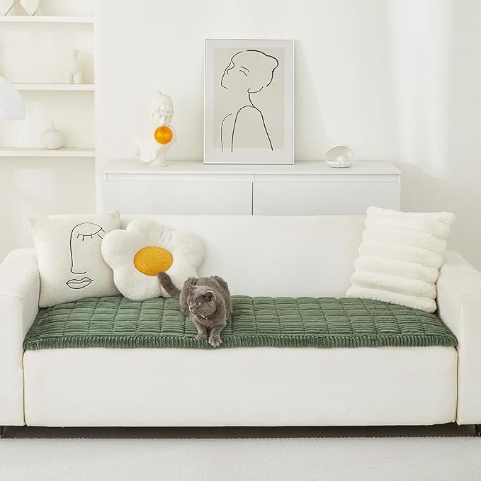 Awjcsv Couch Covers for Dogs Washable, Non Slip Sofa Protector Pet Friendly | Thick, Soft Furniture Cover, Against Pets Hair & Scratch, Fits Leather and Fabric Couches, 23.6" X 47" - Image 2