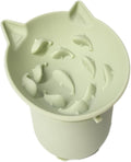 Elevated Cat Bowl, Silicone Dog Bowls for Food and Water, Wide Shallow Cat Food Dish, Whisker Fatigue, Lead & Cadmium Free, Great Height for Pet(Green) by AVYDIIF