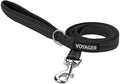 Best Pet Supplies Voyager Nylon Dog Leash - Black, Large | 5ft in Length, 1" in Width, Reflective, Soft Neoprene Handle, Heavy Duty Metal Clips for Running, Walking & Training by BestPetSuppliesLLC