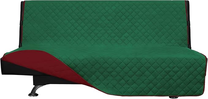 Easy-Going Reversible Couch Cover, Large Futon Sofa, Green/Christmas Red | Machine Washable Slipcover For Dogs, Water Resistant Furniture Mat For Living Room, Non-Slip Sofa Cover, Pet Friendly by Easy-Going