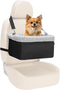 Dog Car Seat for Small Pets Under 20lbs, Booster Seat with Metal Frame, Double-Layer Oxford Fabric, Safety Leash for Dogs and Cats by NOVOLAB