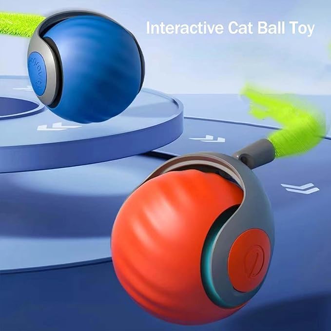 Speedy 2.0 Tail 2 Packs Interactive Cat Toys for Indoor Cats, Automatic Cat Toy with Tail, Electric Rolling Ball on Carpet,Cat Toys for Bored Indoor Adult Cats - Image 5