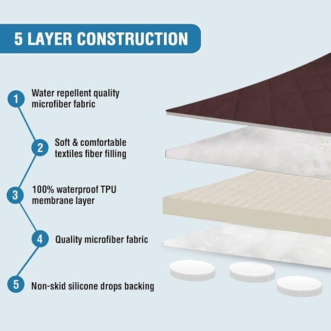 H.VERSAILTEX Sofa Slipcover Sofa Cover 100% Waterproof Couch Cover with Elastic Straps Furniture Protector for Pets Kids Children Dog Cat(Oversized Sofa, Chocolate) - Image 6