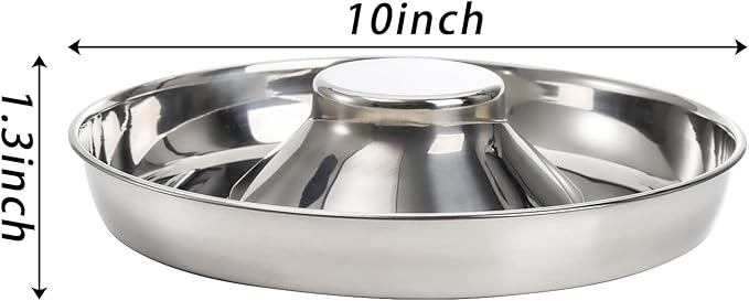 SOUJOY 2 Pack Stainless Steel Puppy Bowls, Pet Slow Feeder Bowls, Non-Skid Dog Food and Water Bowl, Feeding Weaning for Small Medium Large Dogs, Cat, Pets, Multiple Puppies - Image 2