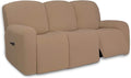 PureFit Super Stretch 3 Seats Recliner Sofa Couch Cover with Pocket | Non Slip Soft Sofa Slipcover, Washable Spandex Reclining Furniture Protector for Kids, Pets (Recliner Sofa, Camel) by PureFit